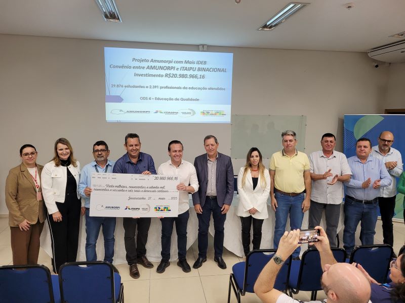 AMUNORPI recebe quase R$ 21 milhões para alavancar o IDEB da região